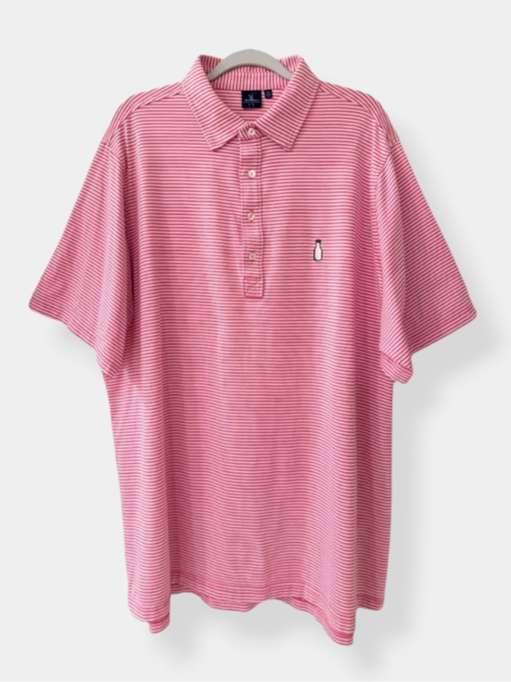 Fairway & Greene Donald Ross Golf Polo Shirt | XXL | Pink Striped | $40